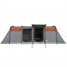 Ģimenes telts 8 personām, pelēka, oranža, ūdensnecaurlaidīga