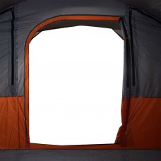 Ģimenes telts 7 personām, pelēka, oranža, ūdensnecaurlaidīga