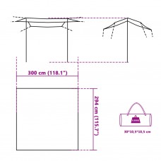 Kempinga tents, zaļa, 300x294 cm, ūdensizturīga