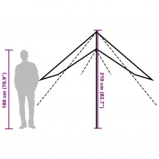 Kempinga tents, zaļa, 430x380x210 cm, ūdensizturīga