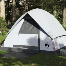 Kempinga telts 4 personām, balta, ūdensnecaurlaidīga, audums