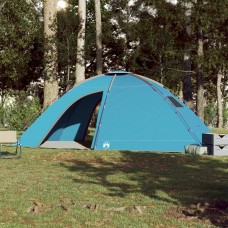 Kempinga telts 8 personām, zila, ūdensnecaurlaidīga