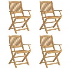 Saliekami dārza krēsli, 4 gab., 57,5x54,5x90 cm, akācija