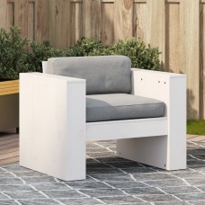 Dārza dīvāns, 79x60x62 cm, balts, priedes masīvkoks