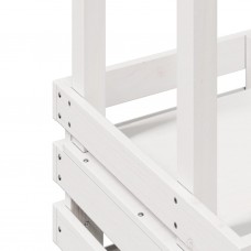 Āra bāra galds ar jumtu, balts, 112,5x57x195,5 cm, masīvkoks