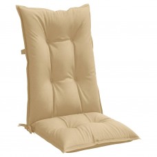 Dārza krēslu spilveni, 4 gab., bēši, 120x50x7 cm, audums