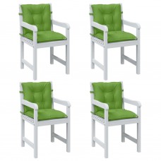 Dārza krēslu spilveni, 4 gab., zaļi, 100x50x7 cm, audums