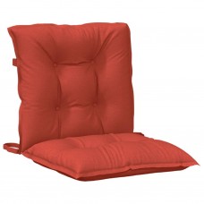 Dārza krēslu spilveni, 2 gab., sarkani, 100x50x7 cm, audums