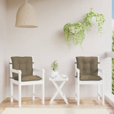 Dārza krēslu spilveni, 2 gab., pelēkbrūni, 100x50x7 cm, audums