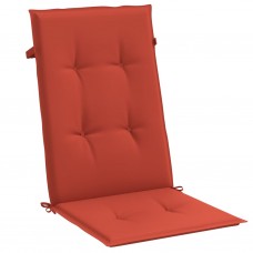 Dārza krēslu spilveni, 2 gab., sarkani, 120x50x4 cm, audums