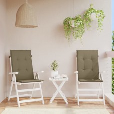 Dārza krēslu spilveni, 2 gab., pelēkbrūni, 120x50x4 cm, audums