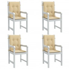 Dārza krēslu spilveni, 4 gab., bēši, 100x50x4 cm, audums