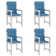 Dārza krēslu spilveni, 4 gab., zili, 100x50x4 cm, audums