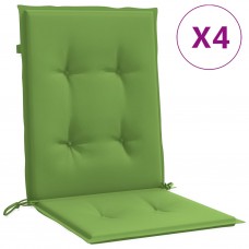Dārza krēslu spilveni, 4 gab., zaļi, 100x50x4 cm, audums