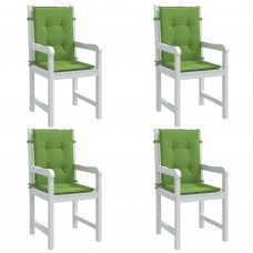 Dārza krēslu spilveni, 4 gab., zaļi, 100x50x4 cm, audums
