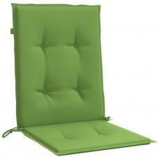 Dārza krēslu spilveni, 6 gab., zaļi, 100x50x4 cm, audums