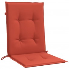 Dārza krēslu spilveni, 6 gab., sarkani, 100x50x4 cm, audums