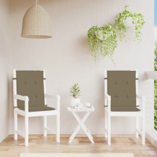 Dārza krēslu spilveni, 2 gab., pelēkbrūni, 100x50x4 cm, audums