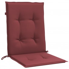 Dārza krēslu spilveni, 2 gab., vīnsarkani, 100x50x4 cm, audums