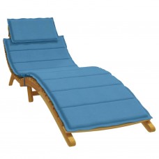 Sauļošanās krēsla matracis, 186x58x3 cm, audums, zils