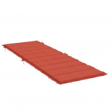 Sauļošanās krēsla matracis, 186x58x3 cm, audums, sarkans