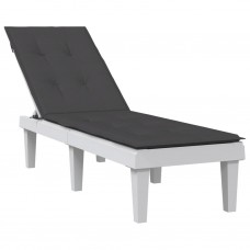Atpūtas krēsla matracis, antracītpelēks, (75+105)x50x3cm audums