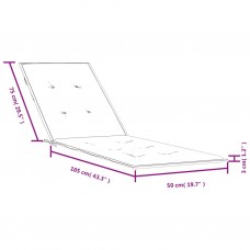 Atpūtas krēsla matracis, krēmkrāsas, (75+105)x50x3 cm, audums