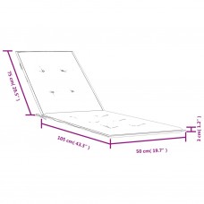 Atpūtas krēsla matracis, pelēkbrūns, (75+105)x50x3 cm, audums