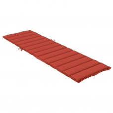 Sauļošanās krēsla matracis, 200x50x4 cm, audums, sarkans