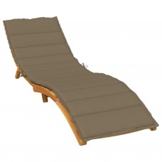 Sauļošanās krēsla matracis, 200x50x4 cm, audums, pelēkbrūns