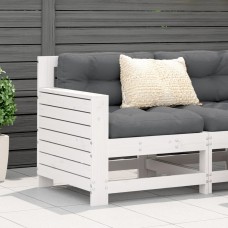 Dārza dīvāns, 69x62x70,5 cm, balts, priedes masīvkoks