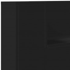 Galvgaļa skapis ar led, melns, 180x16,5x103,5 cm