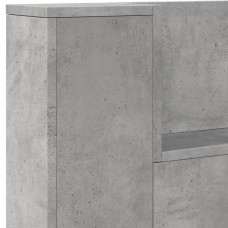 Galvgaļa skapis ar led, betona pelēks, 200x16,5x103,5 cm