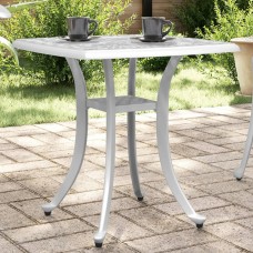Dārza galds, balts, 53x53x53 cm, liets alumīnijs
