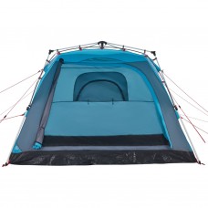 Kempinga telts 4 personām, zila, ātri saliekama
