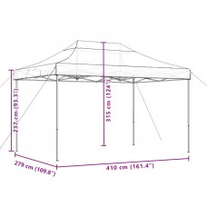 Saliekama svinību telts, sarkanbrūna, 410x279x315 cm