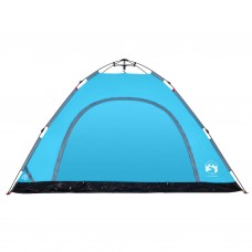 Kempinga telts 5 personām, zila, ūdensnecaurlaidīga