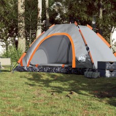Kempinga telts 5 personām, pelēka, ūdensnecaurlaidīga