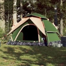 Kempinga telts 5 personām, kupola forma, zaļa