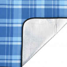 Piknika sega, salokāma, zila, 200x150 cm, samts