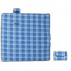 Piknika sega, salokāma, zila, 200x200 cm, samts
