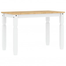 Tualetes galdiņš corona, balts, 112x60x75 cm, priedes masīvkoks