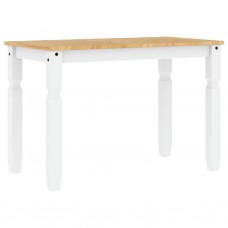 Tualetes galdiņš corona, balts, 112x60x75 cm, priedes masīvkoks