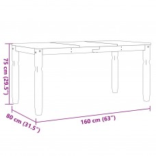 Tualetes galdiņš corona, balts, 160x80x75 cm, priedes masīvkoks