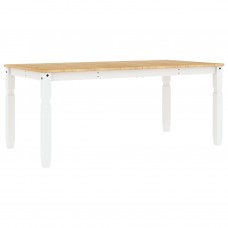 Tualetes galdiņš corona, balts, 180x90x75 cm, priedes masīvkoks
