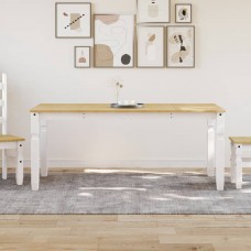 Tualetes galdiņš corona, balts, 180x90x75 cm, priedes masīvkoks