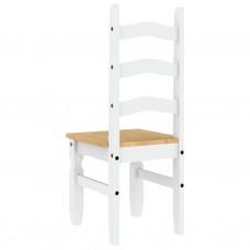 Krēsli corona, 2 gab., balti, 42x47x107 cm, priedes masīvkoks