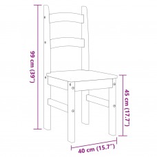 Dārza krēsli, 2 gab., balti, 40x46x99 cm, priedes masīvkoks