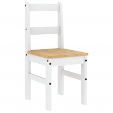 Krēsli panama, 2 gab., balti, 40x46x90 cm, priedes masīvkoks