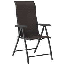 Saliekami dārza krēsli, 2. gab., melna pe rotangpalma